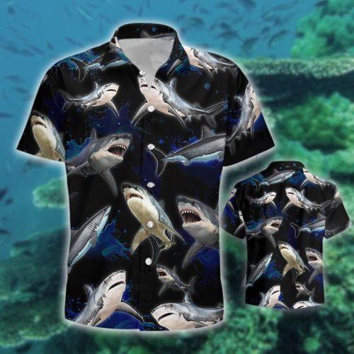 Shark Wave Water Hawaiian Shirt Pre10771 Shark Wave Water Hawaiian Shirt Pre10771