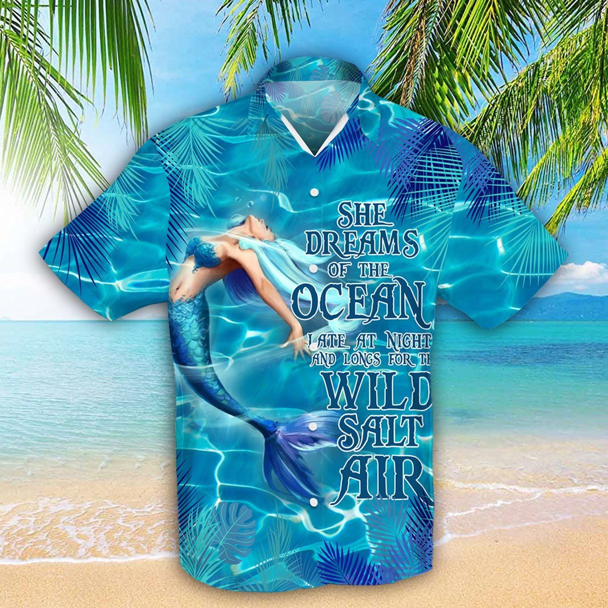 She Dreams Of The Ocean Hawaiian Shirt Pre10715 She Dreams Of The Ocean Hawaiian Shirt Pre10715