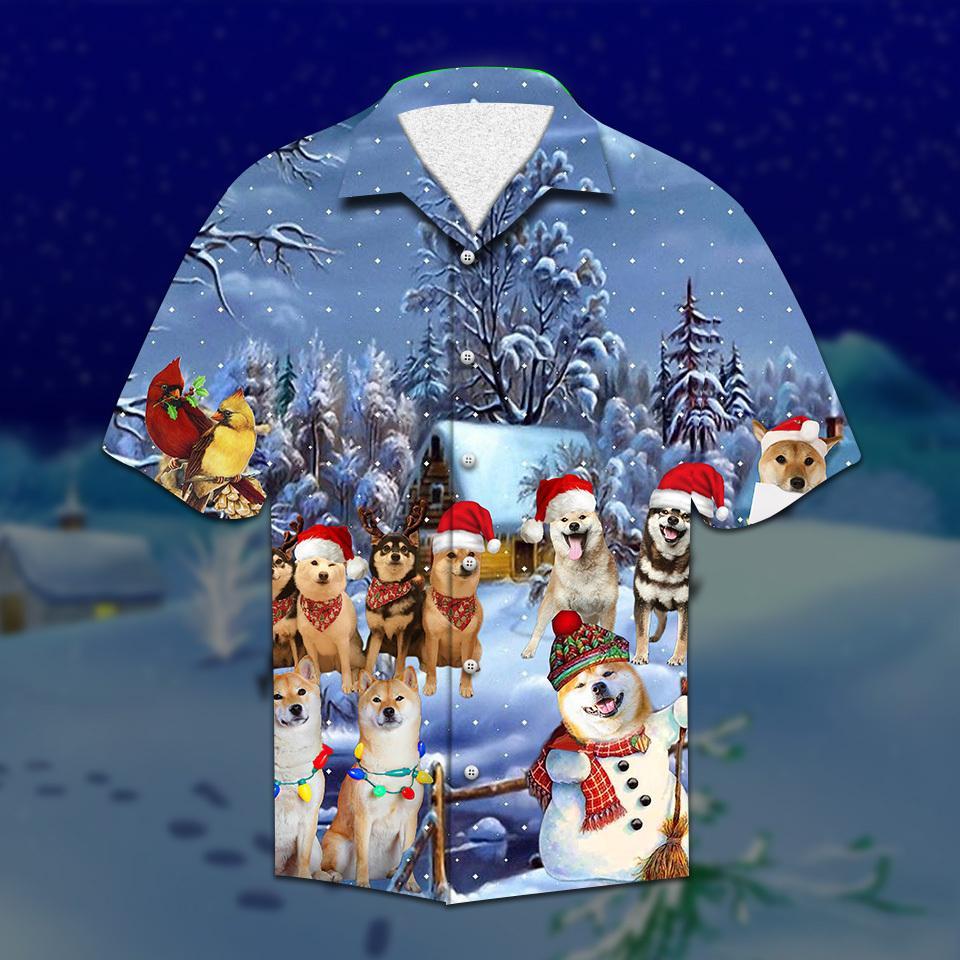 Shiba Christmas Hawaiian Shirt Pre12377 Shiba Christmas Hawaiian Shirt Pre12377