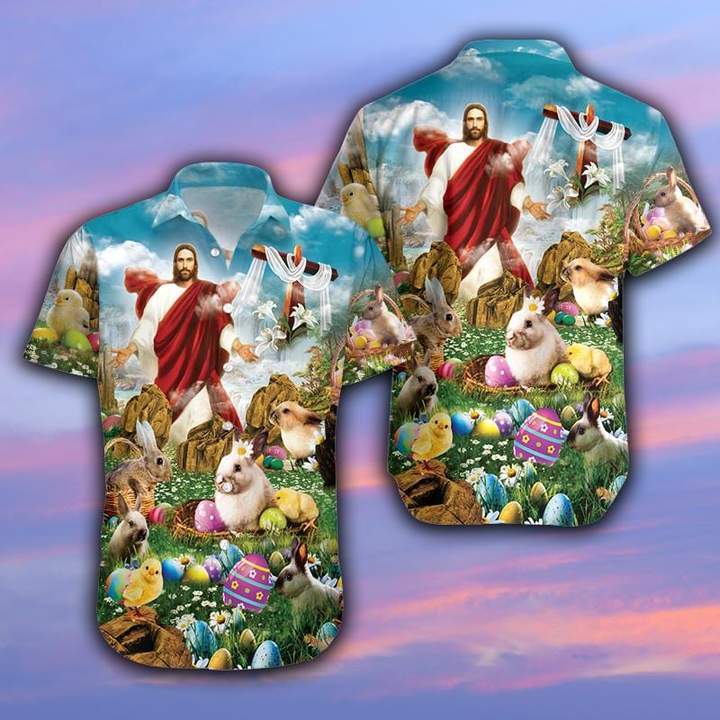 Shirts Happy Easter Jesus Is Risen Hawaiian Shirt Pre12363 Shirts Happy Easter Jesus Is Risen Hawaiian Shirt Pre12363