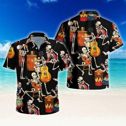 Skeleton Guitar Hawaiian Shirt Pre10733