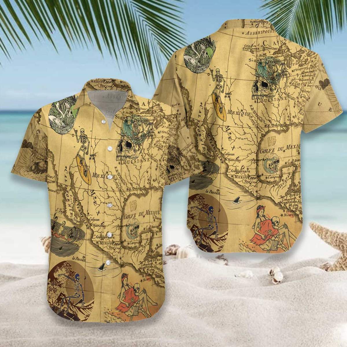 Skeleton Surfing Hawaiian Shirt Pre12403 Skeleton Surfing Hawaiian Shirt Pre12403