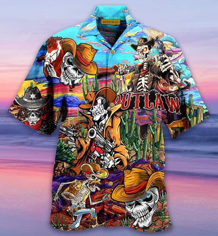 Skull Cowboy Hawaiian Shirt Pre12367 Skull Cowboy Hawaiian Shirt Pre12367