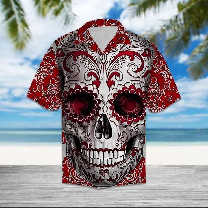 Skull Floral Hawaiian Shirt Pre12332 Skull Floral Hawaiian Shirt Pre12332