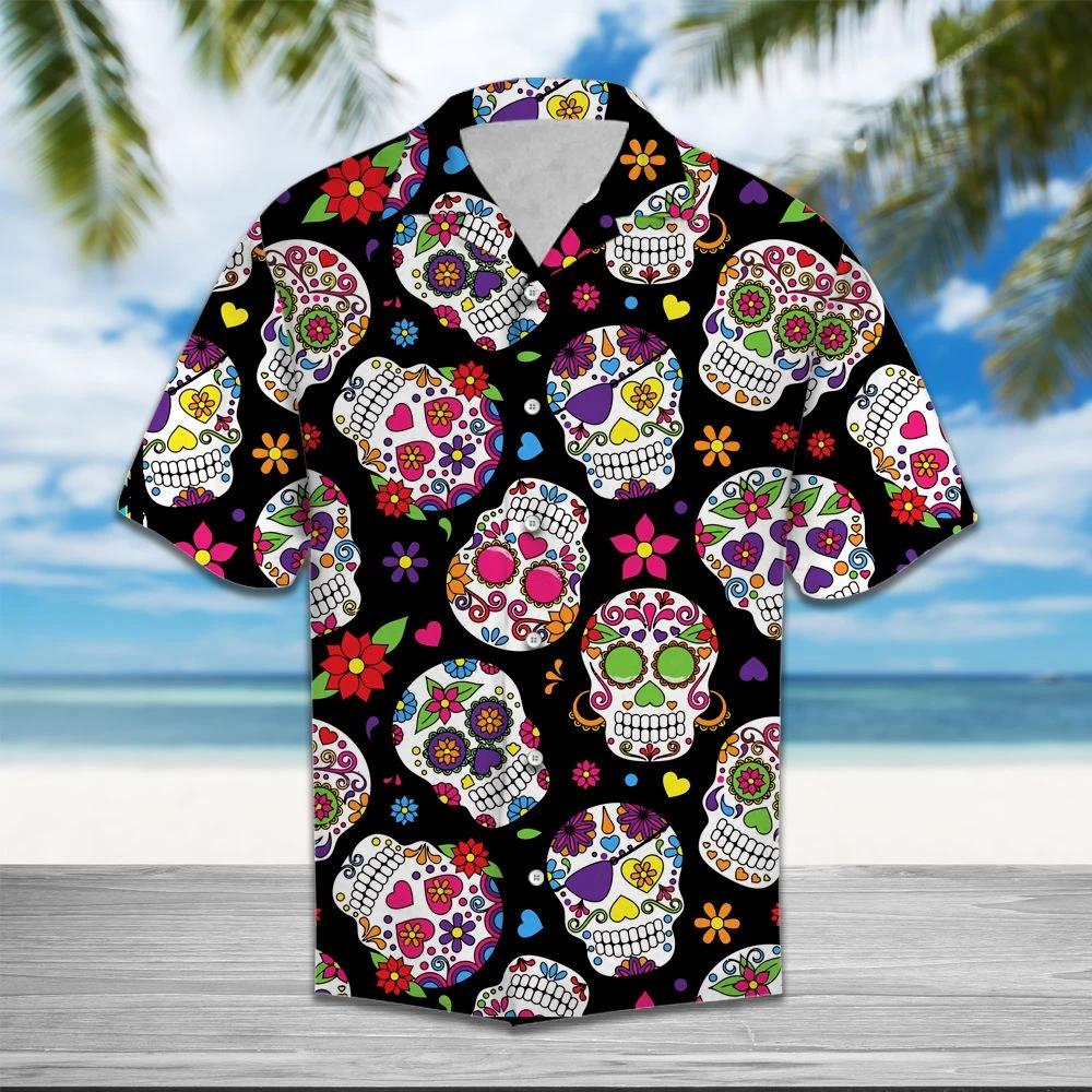 Skull Flower Hawaiian Shirt Pre11940 Skull Flower Hawaiian Shirt Pre11940