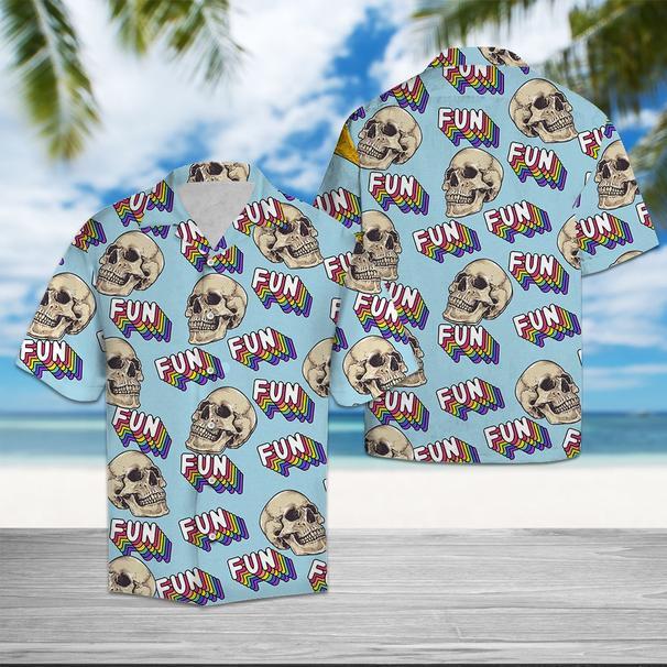 Skull Fun Summer Hawaiian Shirt Pre10578