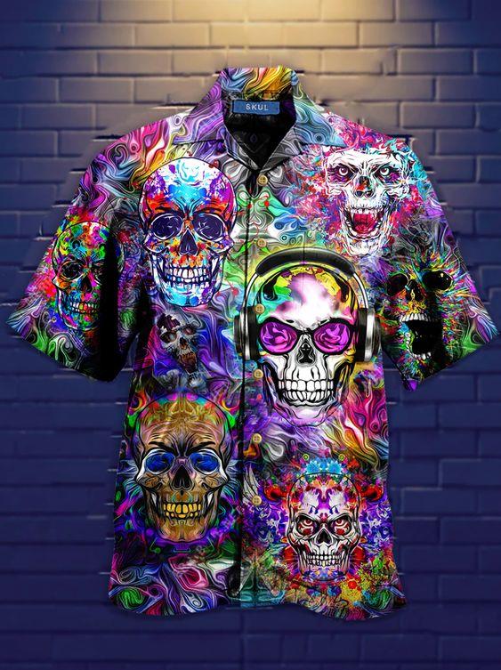 Skull Hawaiian Shirt Pre11602