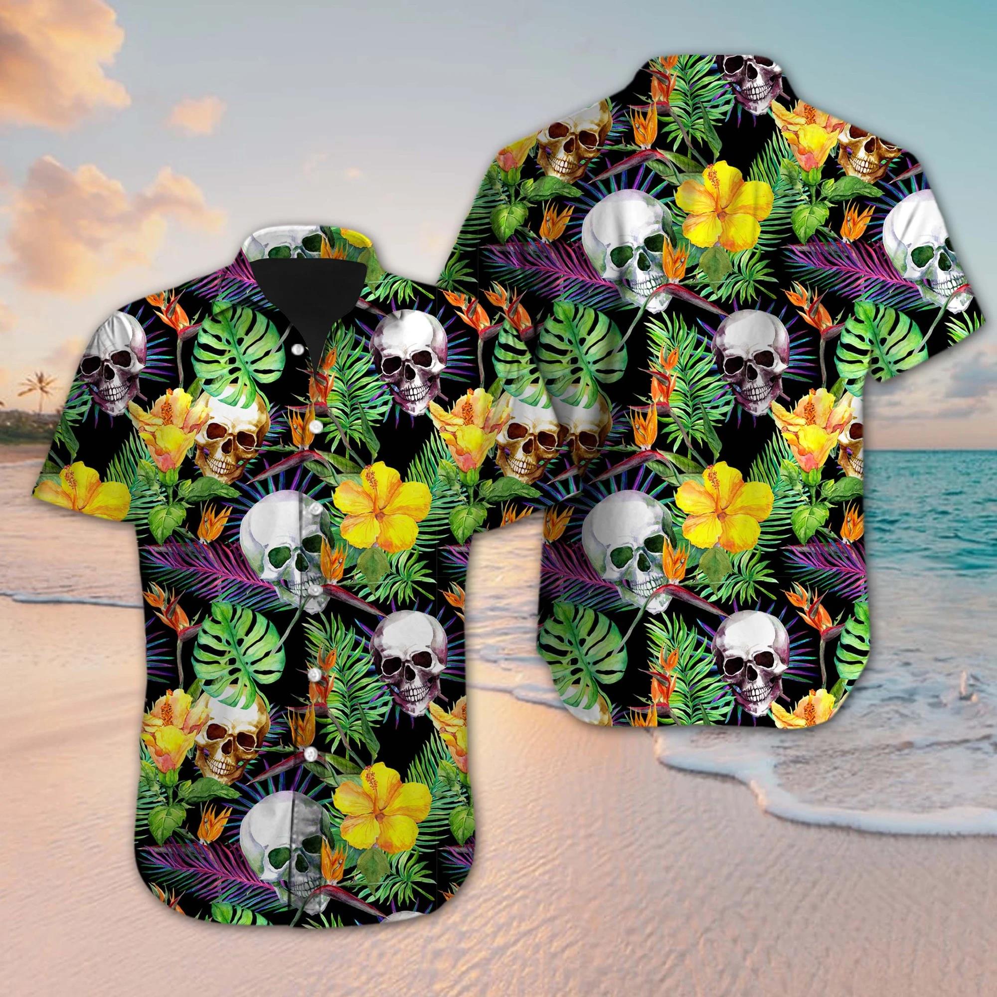 Skull Hawaiian Shirt Pre12323 Skull Hawaiian Shirt Pre12323