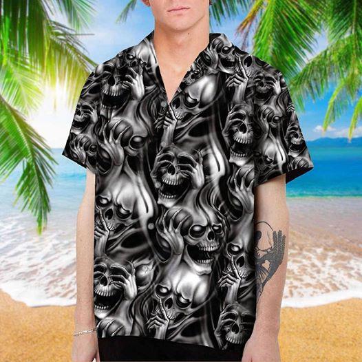 Skull Hawaiian Shirt Pre12331 Skull Hawaiian Shirt Pre12331