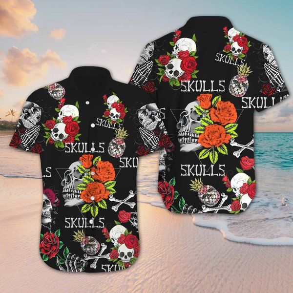 Skull Hawaiian Shirt Pre12343