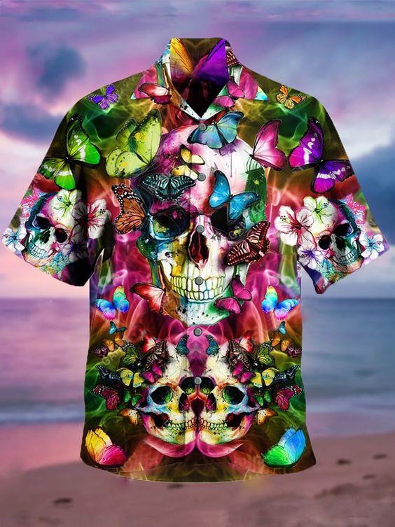 Skull Hawaiian Shirt Pre12399 Skull Hawaiian Shirt Pre12399