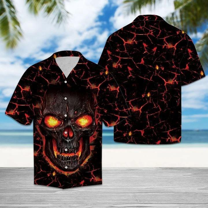 Skull Lava Hawaiian Shirt Pre12326 Skull Lava Hawaiian Shirt Pre12326