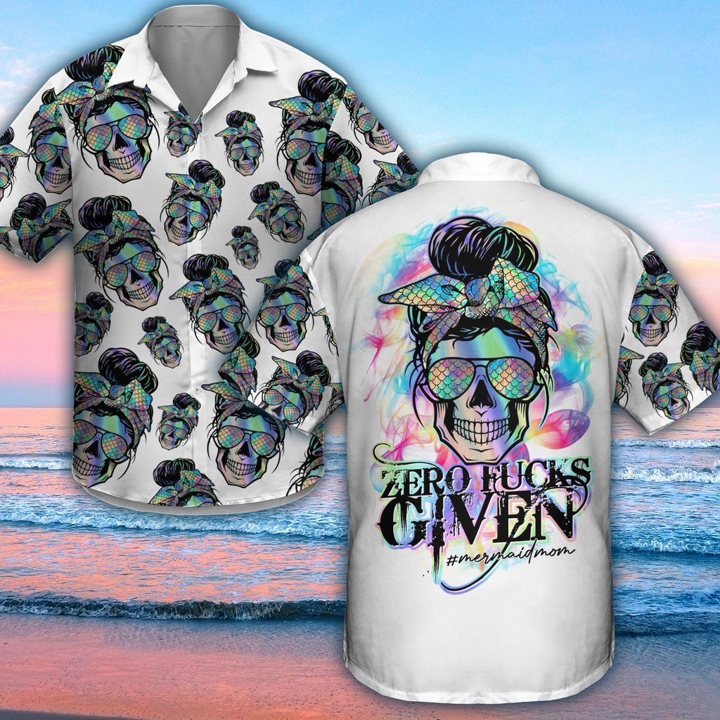 Skull Mom Mom Gift Hawaiian Shirt Pre12373