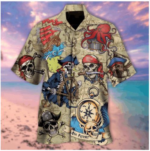 Skull Pirate Hawaiian Shirt Pre10680