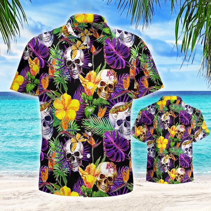 Skull Tropical Hawaiian Shirt Pre11932