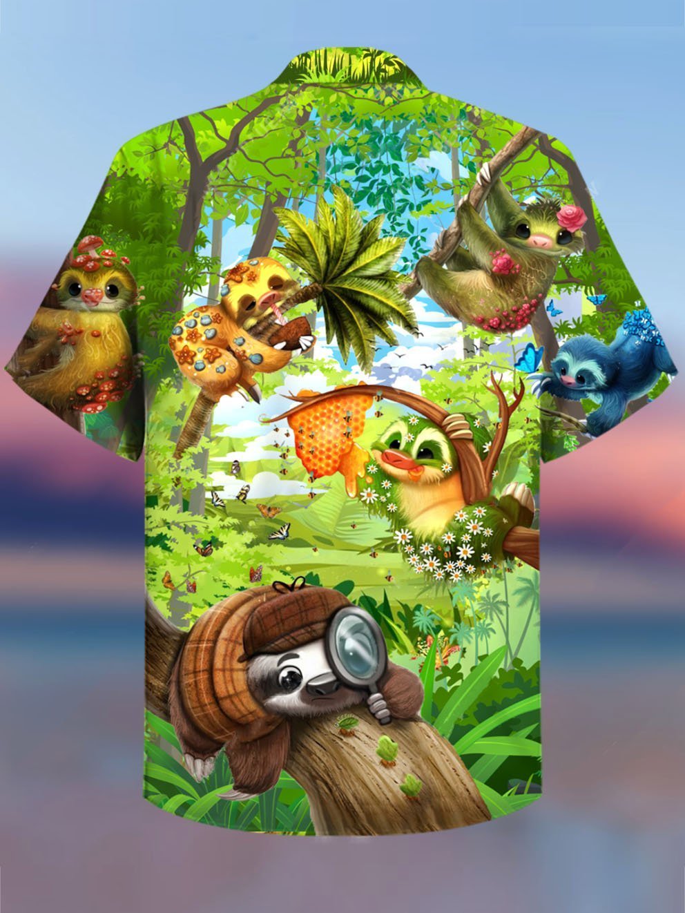 Sloth Hawaiian Shirt Pre11607 1 » Cool Gifts for You - Mfamilygift Sloth Hawaiian Shirt Pre11607 1