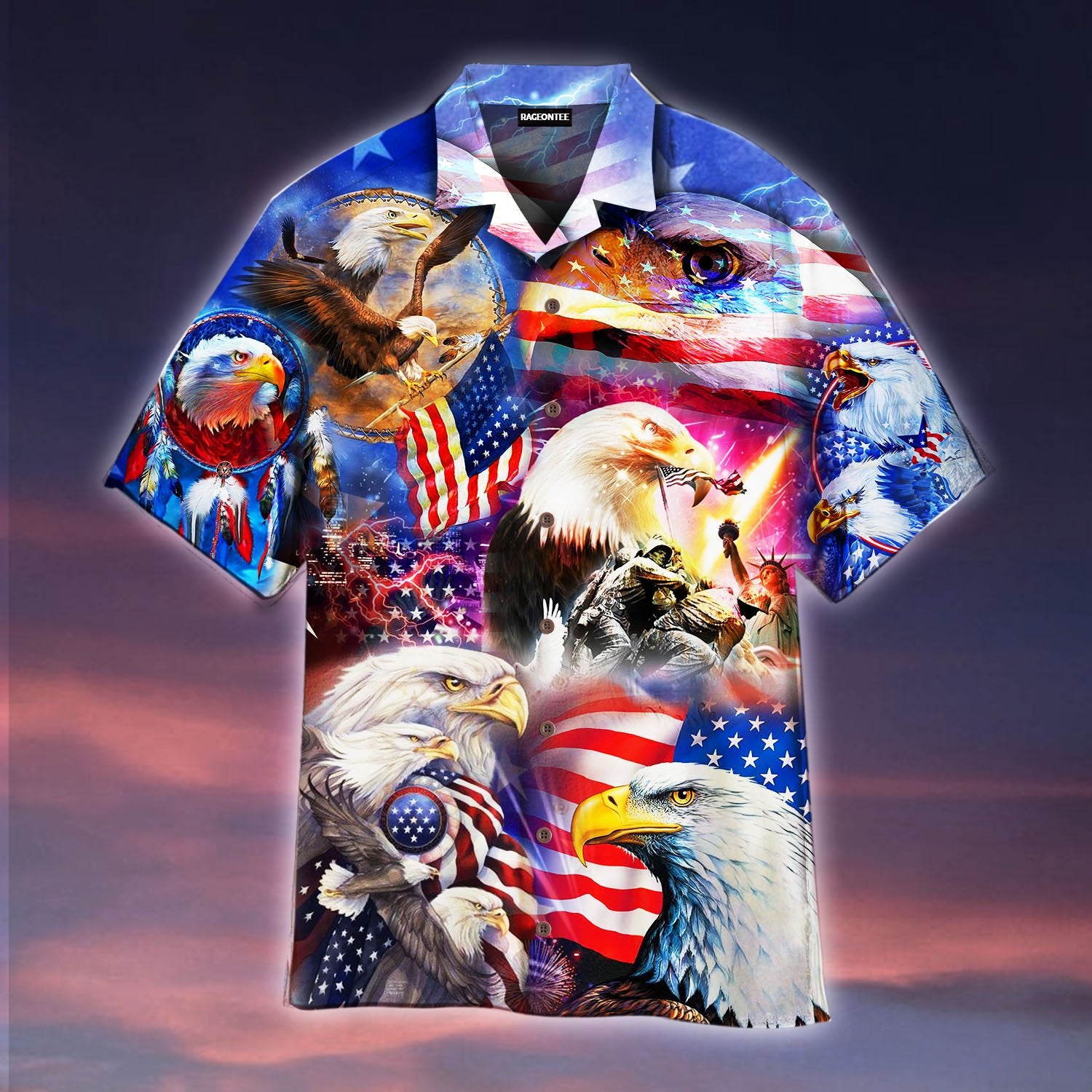 Soar Like An America Eagle Hawaiian Shirt Pre10524 Soar Like An America Eagle Hawaiian Shirt Pre10524