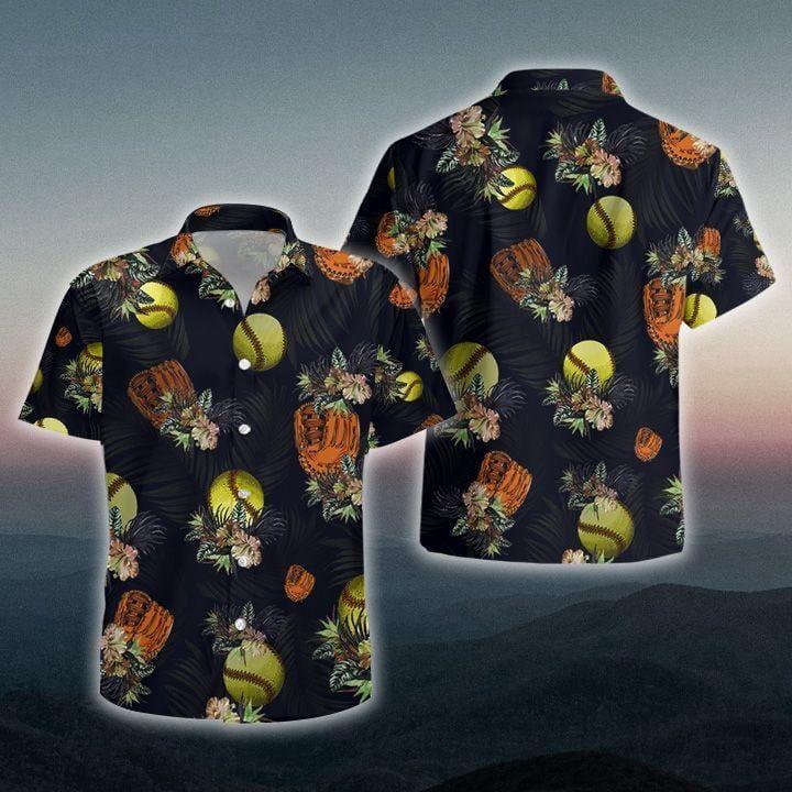 Softball Tropical Hawaiian Shirt Pre12278