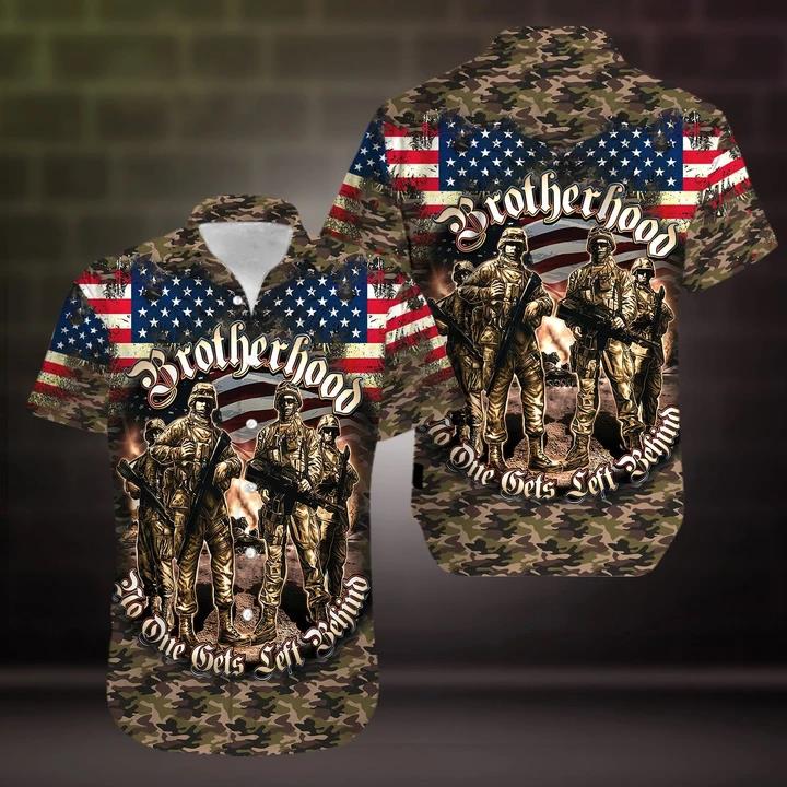 Soldier American Flag Brotherhood Veterans Hawaiian Shirt Pre12269 Soldier American Flag Brotherhood Veterans Hawaiian Shirt Pre12269