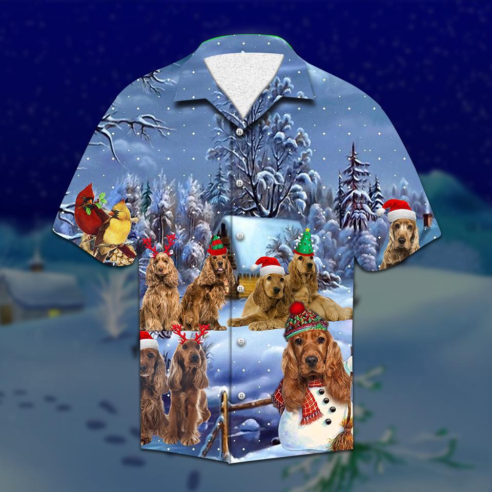 Spaniel Christmas Hawaiian Shirt Pre12286 Spaniel Christmas Hawaiian Shirt Pre12286