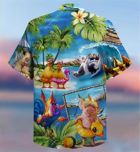 Stay Cool Duck Rooster Pig And Cow Hawaiian Shirt Pre12280 1 » Cool Gifts for You - Mfamilygift Stay Cool Duck Rooster Pig And Cow Hawaiian Shirt Pre12280 1
