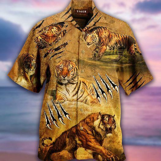 Strong Tiger Vintage Hawaiian Shirt Pre12277