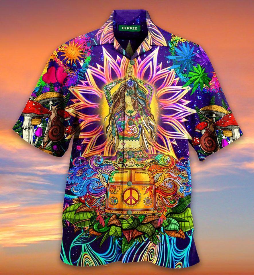 Style Yoga Hippie On Trip Hawaiian Shirt Pre12289