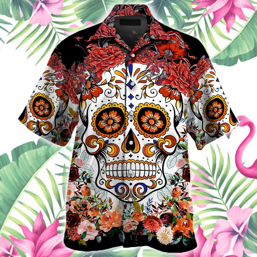 Sugar Skull Hawaiian Shirt Pre10230