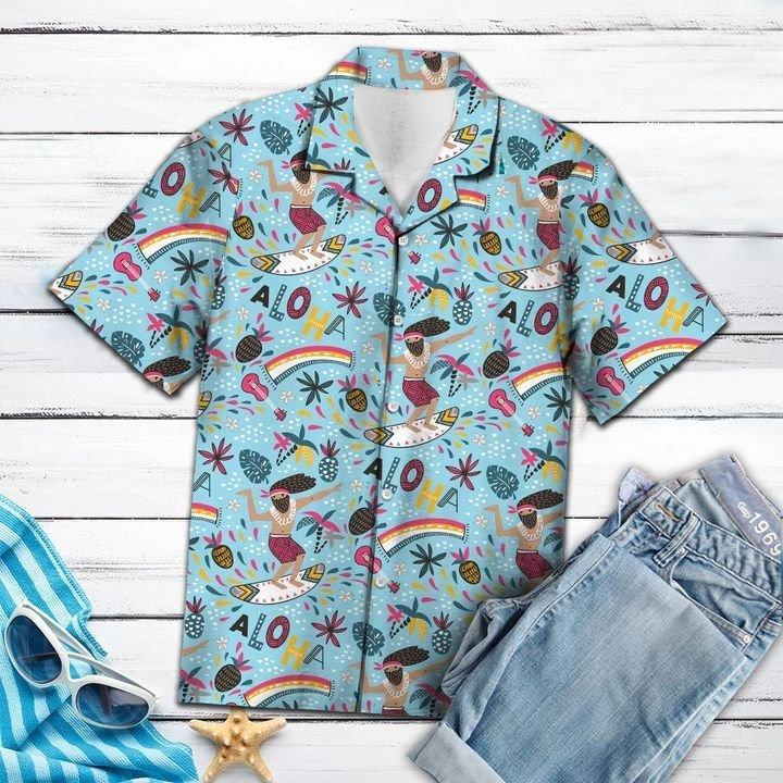 Surfing Aloha Hawaiian Shirt Pre12245 Surfing Aloha Hawaiian Shirt Pre12245