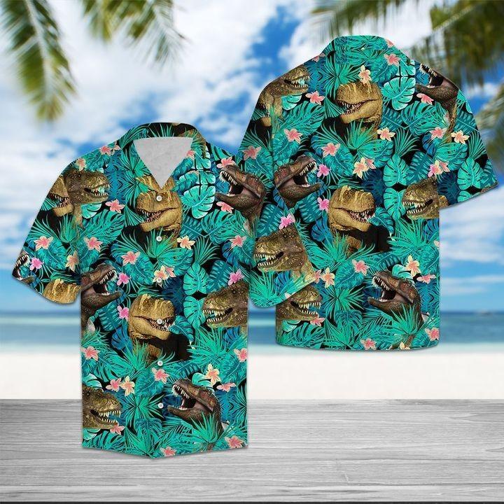 T- Rex Tropical Hawaiian Shirt Pre12246