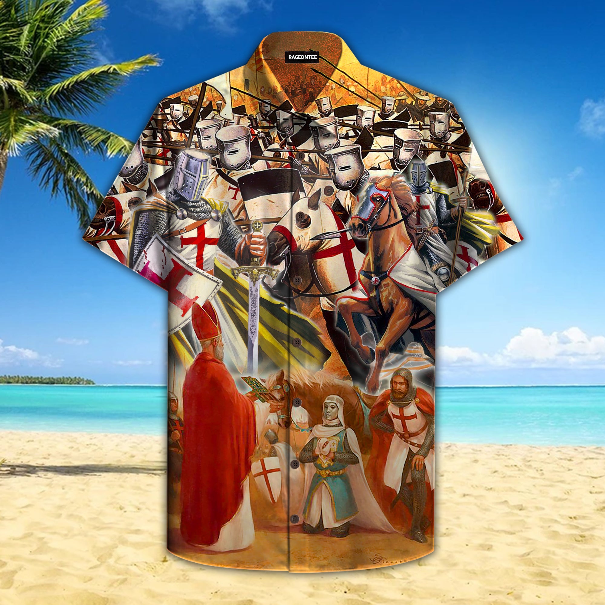 Templar Knight Hawaiian Shirt Pre11447