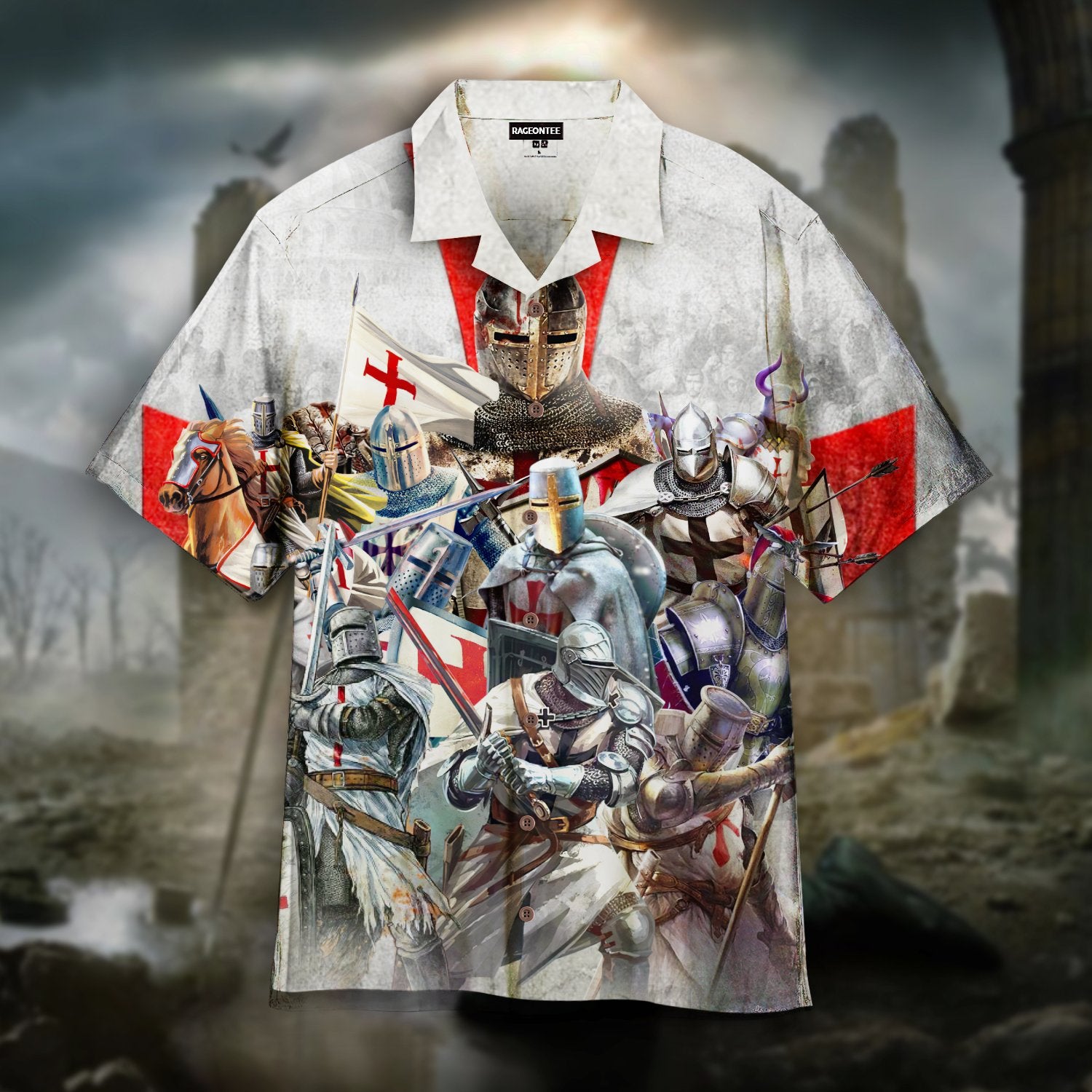 Templar Knight Squad Hawaiian Shirt Pre11443 Templar Knight Squad Hawaiian Shirt Pre11443