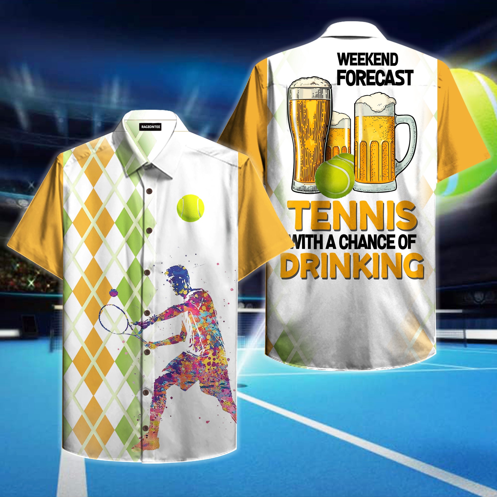 Tennis With A Chance Of Drinking Hawaiian Shirt Pre11044