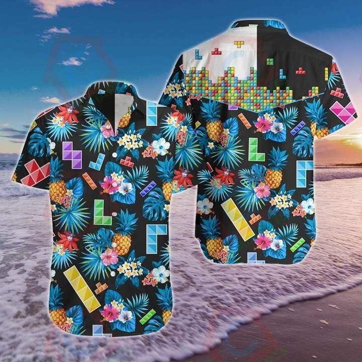 Tetris Puzzle Game Hawaiian Shirt Pre12308