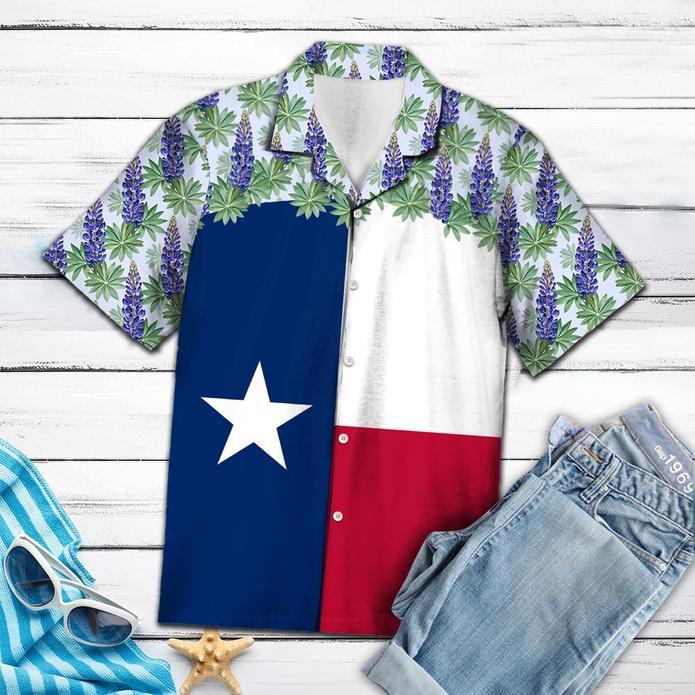 Texas Bluebonnet Flag Hawaiian Shirt Pre10604 1 » Cool Gifts for You - Mfamilygift Texas Bluebonnet Flag Hawaiian Shirt Pre10604 1