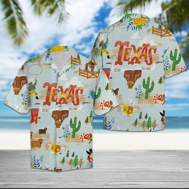 Texas Cowboy Hawaiian Shirt Pre10627