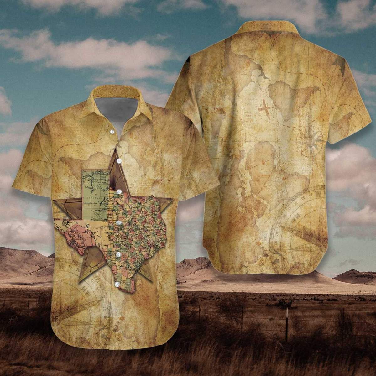 Texas Map The Lone Star Nation Hawaiian Shirt Pre10820