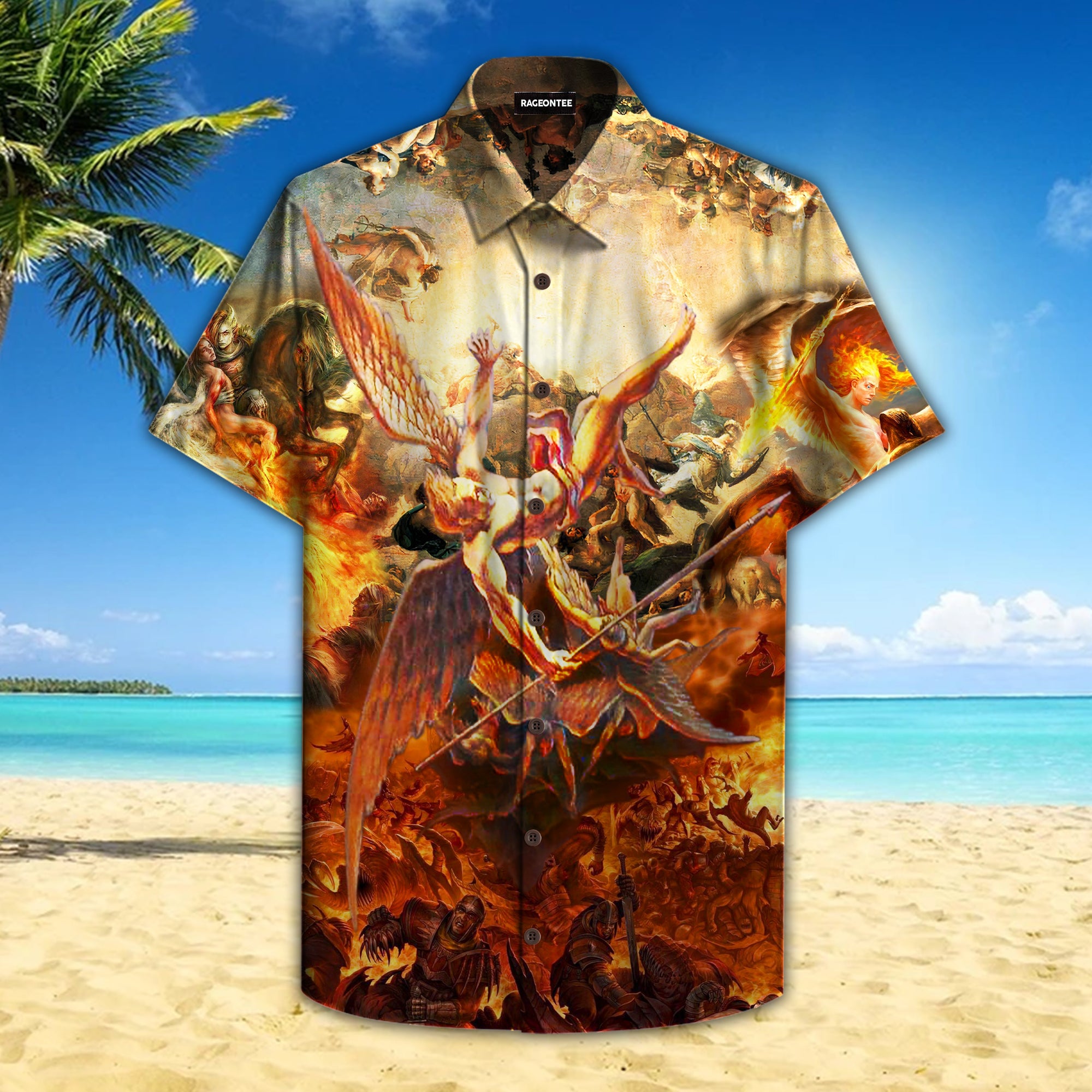 The Fallen Angel Lucifer Hawaiian Shirt Pre11446