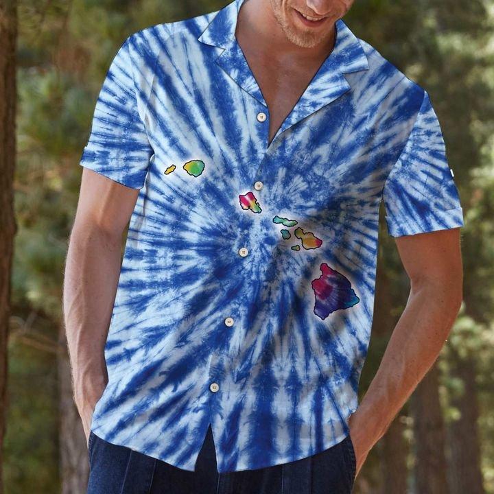 Tie Dye Hawaiian Shirt Pre12167 Tie Dye Hawaiian Shirt Pre12167