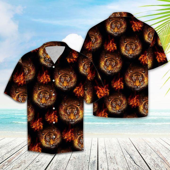 Tiger Fire Hawaiian Shirt Pre12160