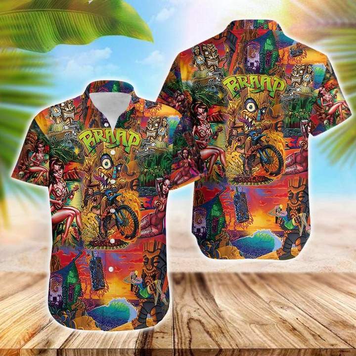 Tiki And Sexy Girl Hawaiian Shirt Pre12193