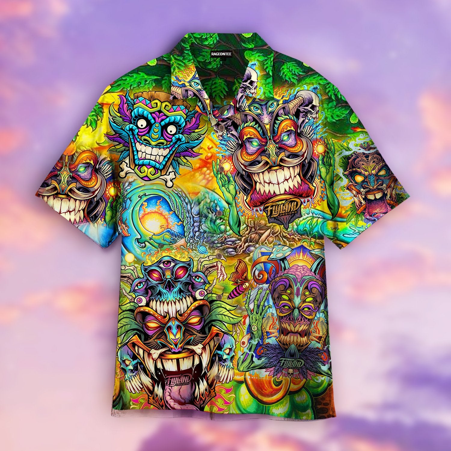 Tiki Tiki Hippie Hawaiian Shirt Pre11047