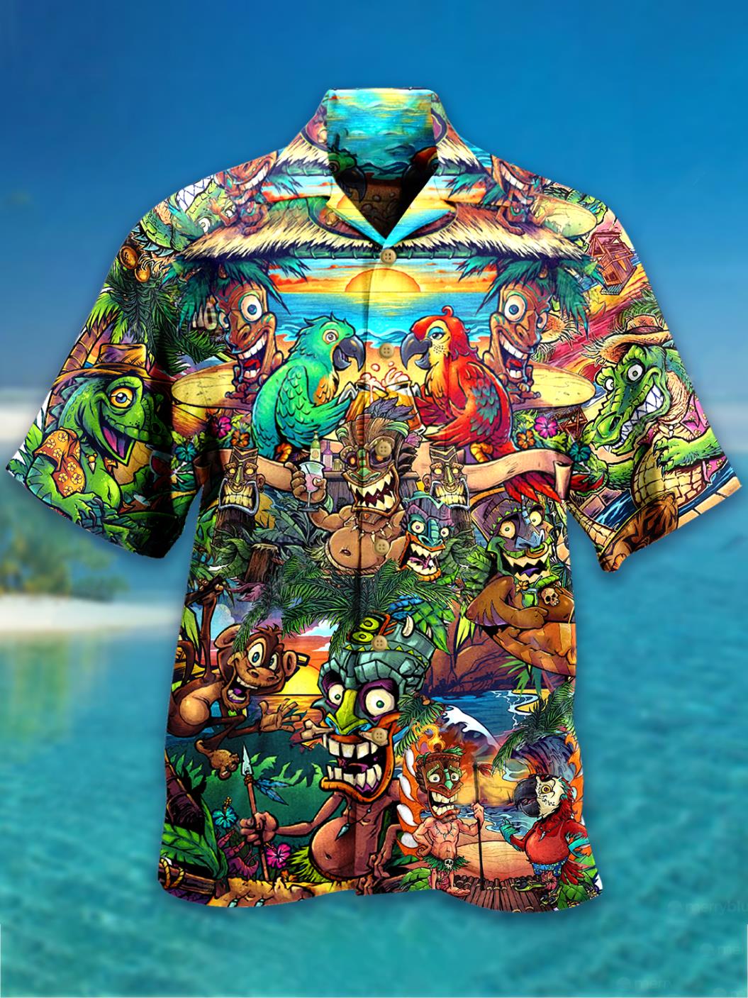 Tiki Tropical Hawaiian Shirt Pre11514