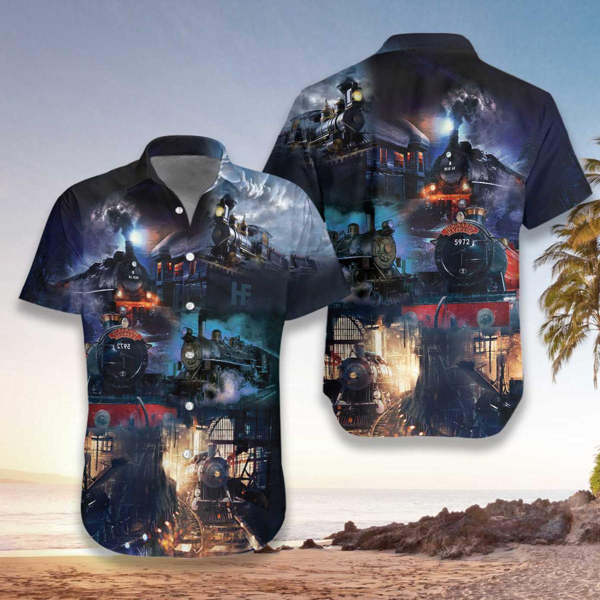 Train Locomotive Hawaiian Shirt Pre11020
