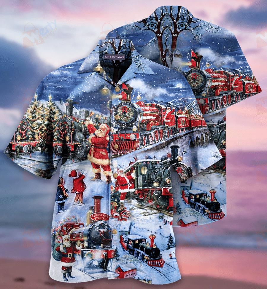 Train To Christmas Hawaiian Shirt Pre12212 Train To Christmas Hawaiian Shirt Pre12212