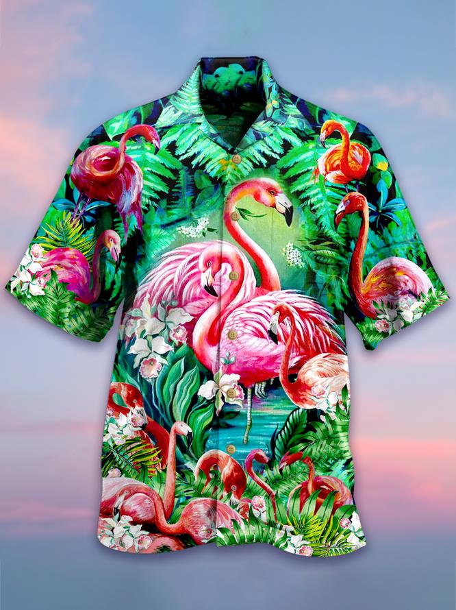 Tropical Flamingo For Men For Women Hw3605 Hawaiian Shirt Pre12184