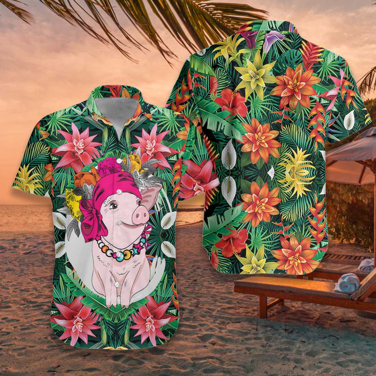 Tropical Pig Hawaiian Shirt Pre10491 Tropical Pig Hawaiian Shirt Pre10491