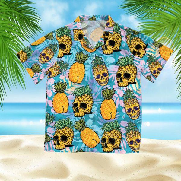 Tropical Pineapple Skull Hawaiian Shirt Pre11161 Tropical Pineapple Skull Hawaiian Shirt Pre11161