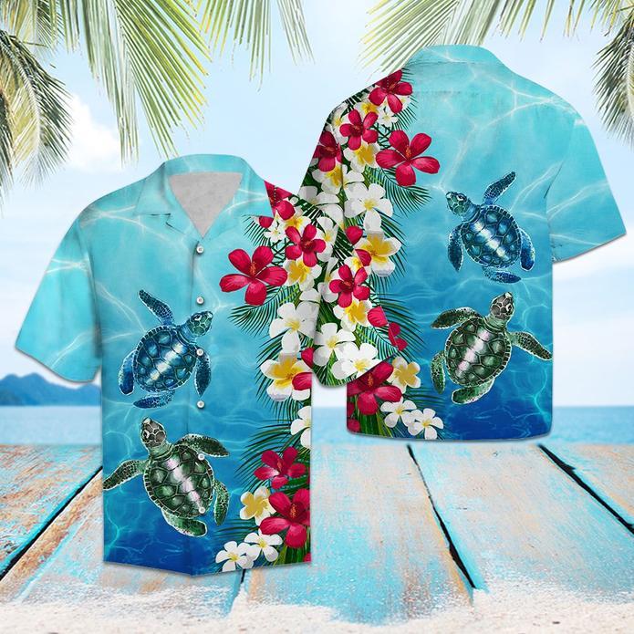 Turtle Floral Hawaiian Shirt Pre10338 Turtle Floral Hawaiian Shirt Pre10338