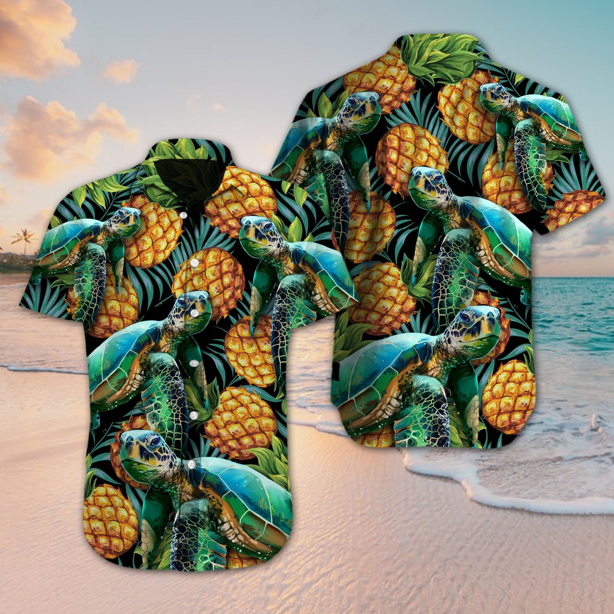 Turtles Beach Hawaiian Shirt Pre10622